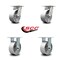 Service Caster 5 Inch Kingpinless Semi Steel Wheel Swivel Caster Swivel 2 Rigid SCC, 2PK SCC-KP30S520-SSR-2-R-2 - alternate 3